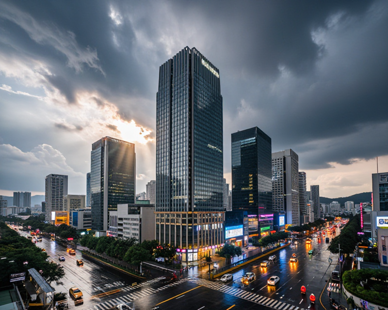 Dramatic Summer Sky over Seoul