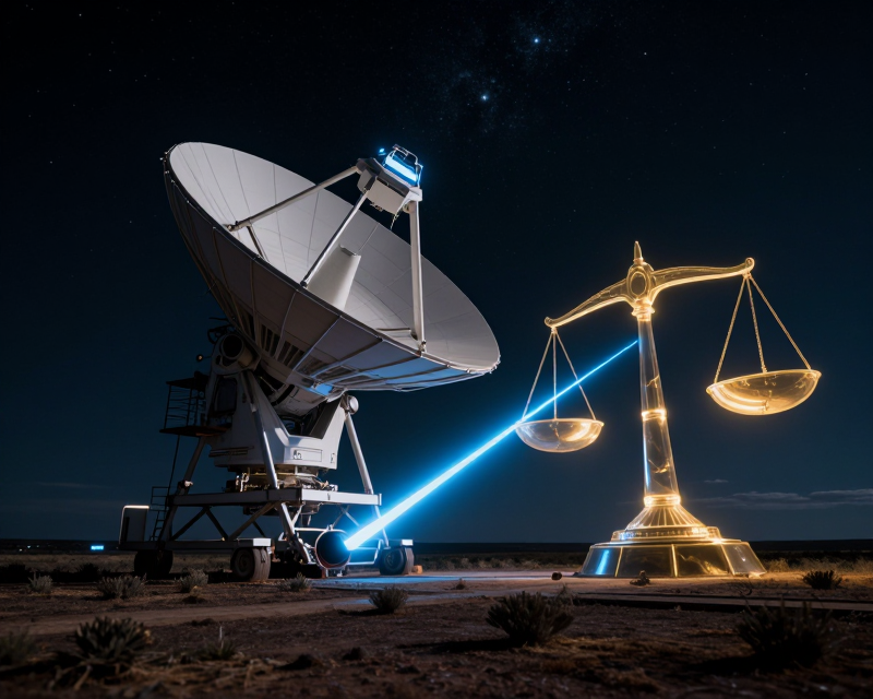 Symbolic representation of satellite internet and political scrutiny