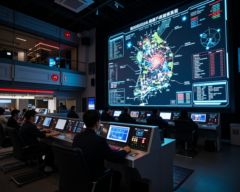 Cyberpunk Military Command Center