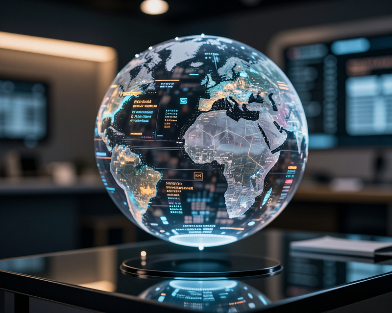 Futuristic Digital News Dashboard