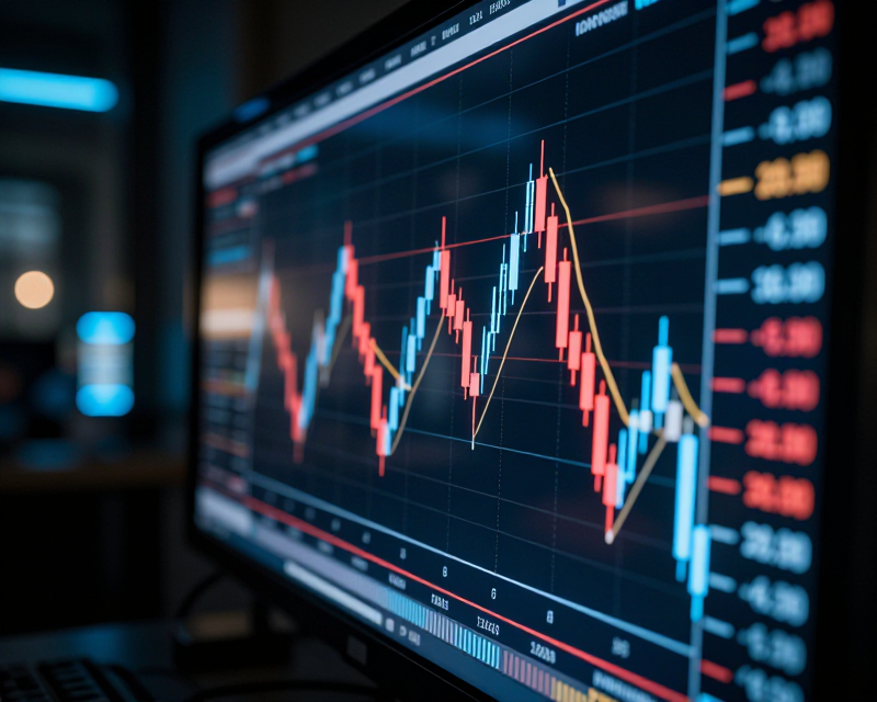 Digital Stock Market Chart