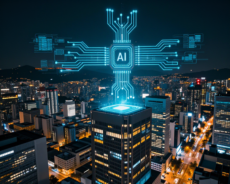 Futuristic Seoul Tech Finance
