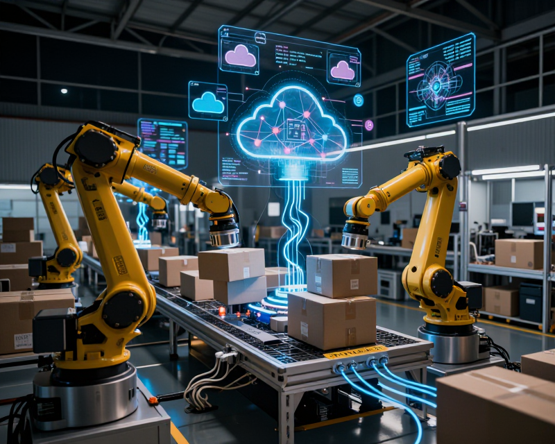 Futuristic Smart Logistics and AI Data Visualization
