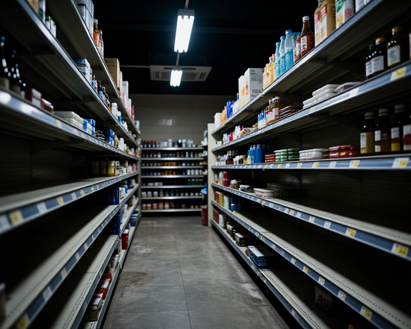 Symbolic Empty Supermarket