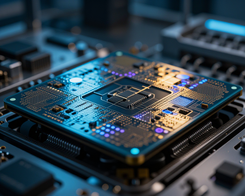 Futuristic Semiconductor Glow