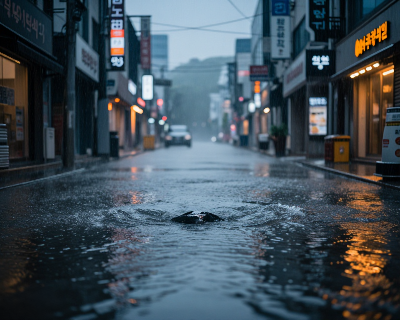 Heavy Monsoon Rain in South Korea