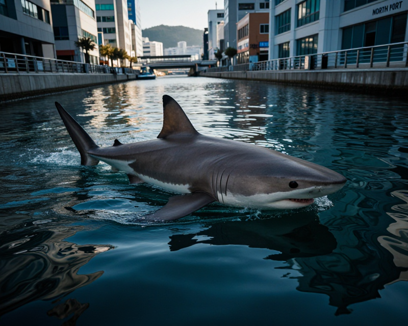 Shark in Busan Canal