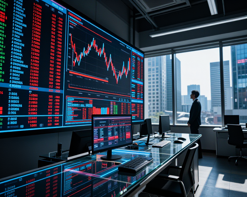 Financial Market Volatility Concept