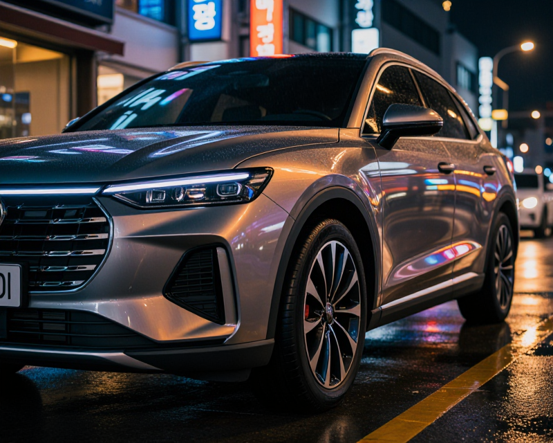 Cinematic Seoul Night Car